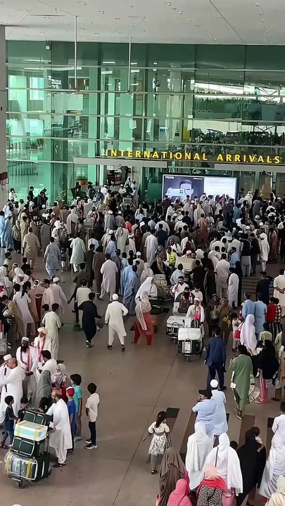 Hajj 2024 Flights Arrived at Islamabad Airport  #hajj #hajj2024 #islamabadairport #pakistan