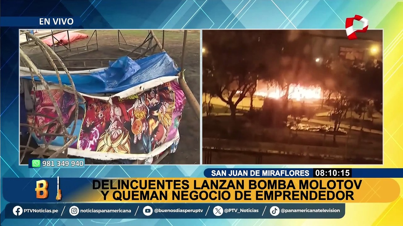 Lanzan bomba molotov contra juego para niños en...