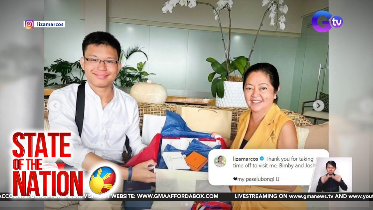 Mga anak ni Kris Aquino na si Bimby at Josh, bumisita kay First Lady Liza Araneta-Marcos | SONA