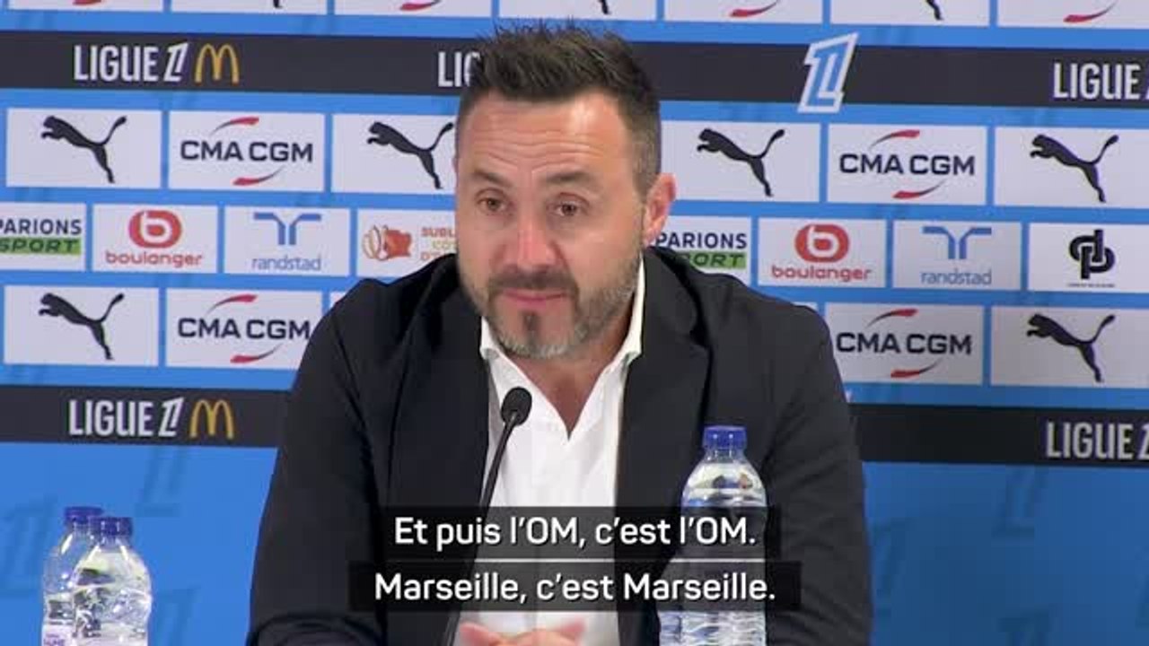 Marseille - De Zerbi : "L'OM, c'est l'OM, c'est une décision que je voulais à tout prix prendre"