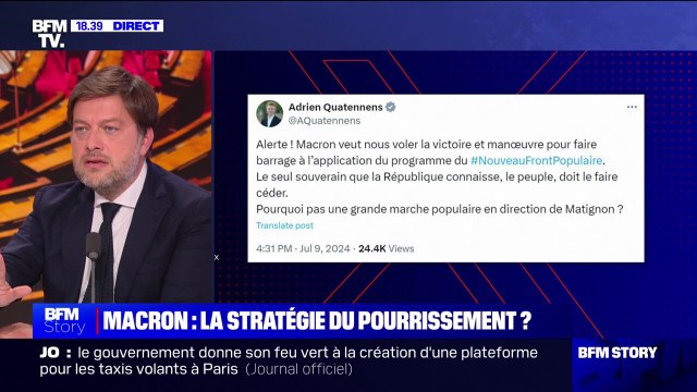 Qu'est-ce que c'est que cette manière de faire? : Benoît Payan désapprouve l'appel d'Adrien Quatennens à organiser une marche vers Matignon
