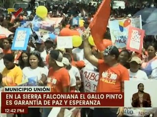 Pueblo del edo. Falcón ve como garantía de paz y esperanza al Gallo Pinto revolucionario