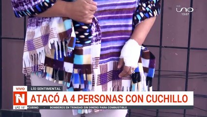 ATACÓ A 4 PERSONAS CON CUCHILLO