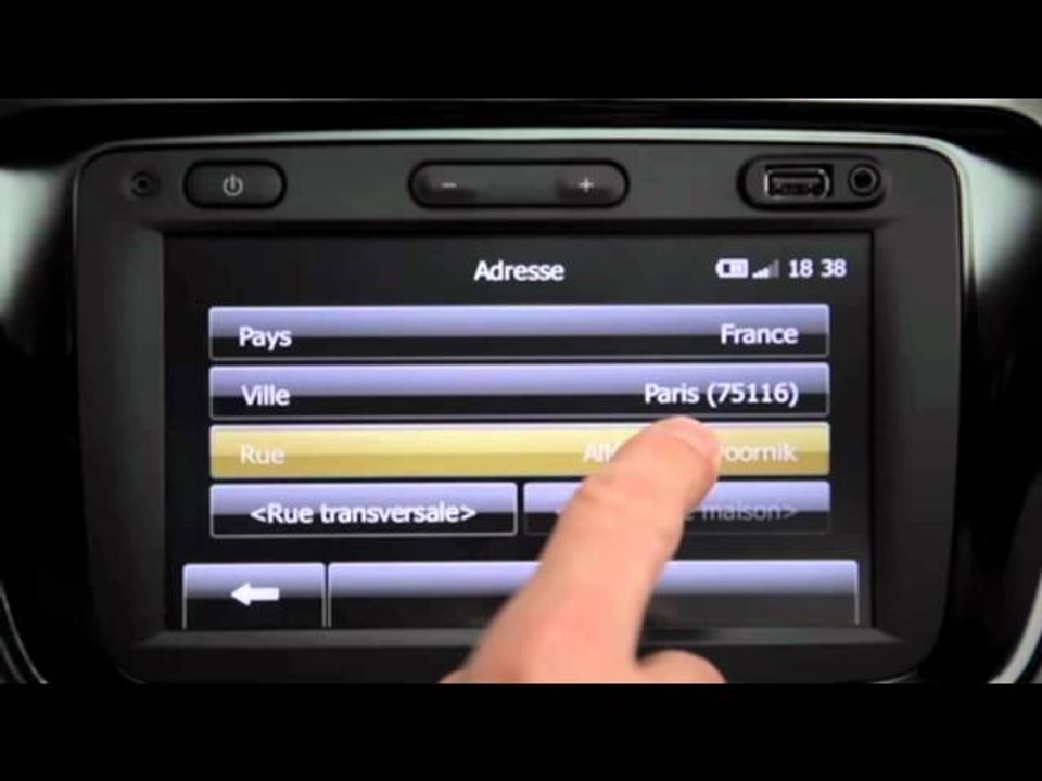 Dacia Lodgy. Manejo de la pantalla de 7 pulgadas