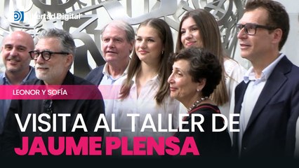 La Princesa Leonor y la Infanta Sofía visitan el taller de Jaume Plensa