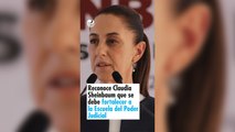 Reconoce Claudia Sheinbaum que se debe fortalecer a la Escuela del Poder Judicial