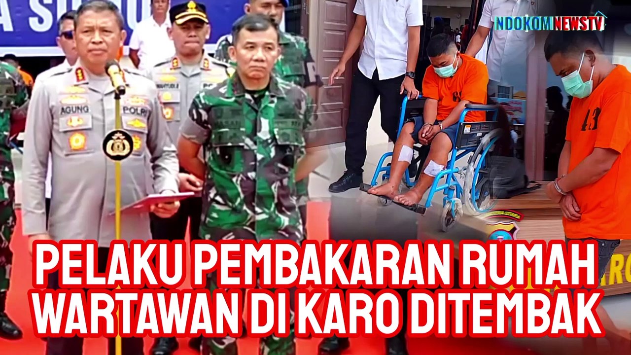 Hendak Kabur, 1 Tersangka Pembakar Rumah Wartawan di Karo Ditembak Polisi