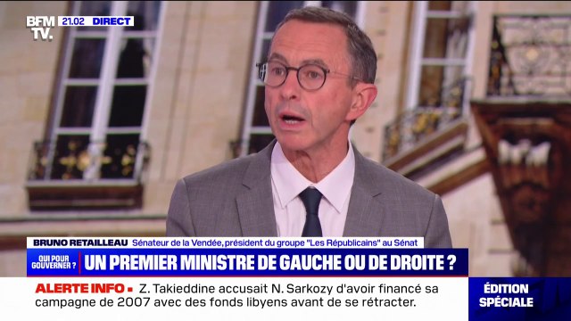 Bruno Retailleau (LR): si Emmanuel Macron nomme un Premier ministre de gauche, on se mettra en mode combat