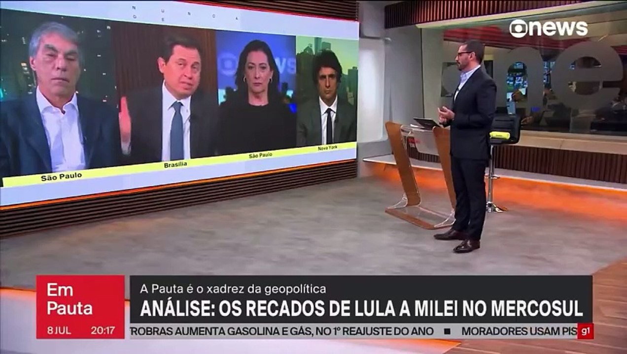 Funcionária de limpeza entra em programa ao vivo na GloboNews