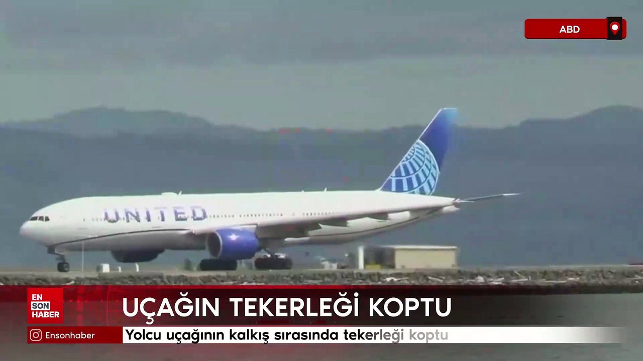 ABD'de yolcu uçağının kalkış sırasında tekerleği koptu