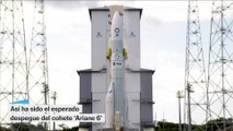 Así ha sido el lanzamiento de ‘Ariane 6’, el cohete más potente de la historia de Europa