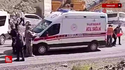 Hakkari'de 15 kişinin yaralandığı kazanın görüntüsü ortaya çıktı