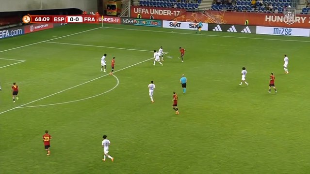 Gol de Lamine Yamal a Francia en el Europeo Sub-17 en Hungría 2023