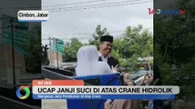 Viral! Sepasang Kekasih Ucap Janji Suci di Atas Crane Hidrolik