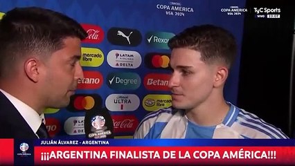 Julián Álvarez expresó su felicidad luego del gol en la semifinal ante Canadá.