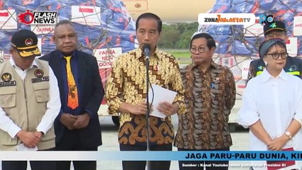 PRESIDEN JOKOWI LEPAS BANTUAN KEMANUSIAAN SENILAI RP35,5 MILIAR KE PAPUA NUGINI DAN AFGANISTAN