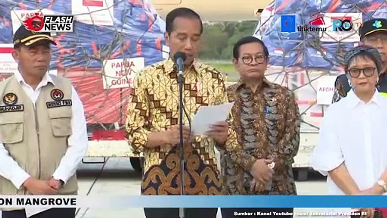 Presiden Lepas Bantuan Kemanusiaan ke Papua Nugini dan Afghanistan