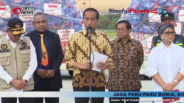 Jokowi Lepas Bantuan Kemanusiaan ke Papua Nugini dan Afghanistan Rp 35,5 Miliar