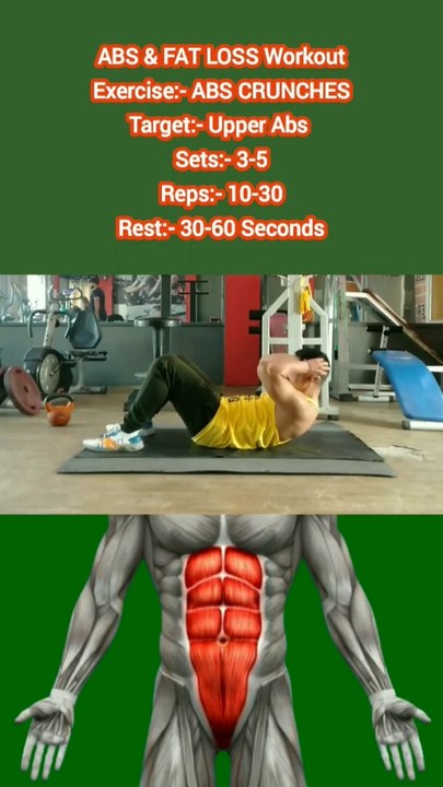 ❌ ABS CRUNCHES ✔️  How can I get SIX PACK ABS & FAT LOSS at Home?  #heermlgangaputra #naturalbodybuilding #weightloss #slim #fit #fitness #workout #exercise