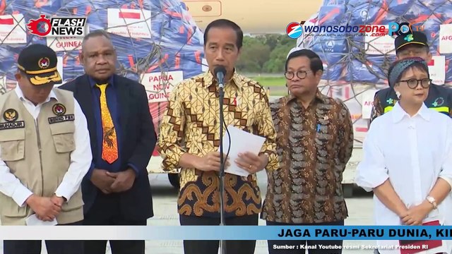 Jokowi Lepas Bantuan Kemanusiaan ke Papua Nugini dan Afghanistan Rp 35,5 Miliar