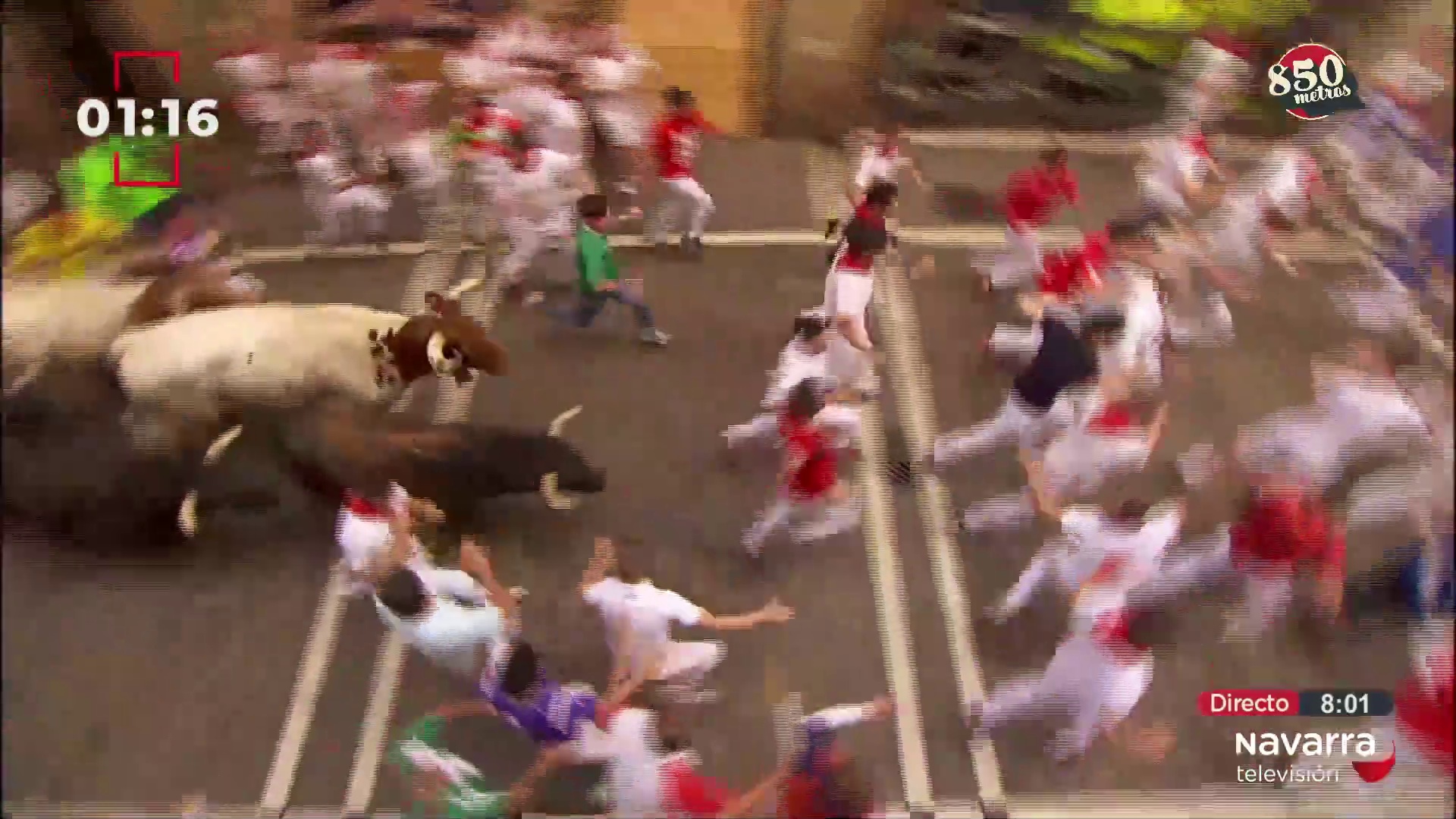 Cuarto encierro de San Fermín con los Fuente Ymbro