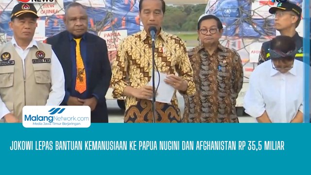 Jokowi Lepas Bantuan Kemanusiaan ke Papua Nugini dan Afghanistan RP 35,5 Miliar