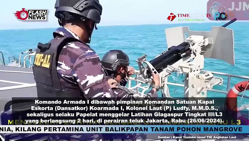 Unsur SATKOR Koarmada I Gelar Latihan Glagaspur Tingkat III di Perairan Teluk Jakarta