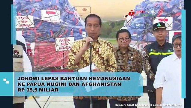 Jokowi Lepas Bantuan Kemanusiaan ke Papua Nugini-Afghanistan Senilai Rp 35,5 M