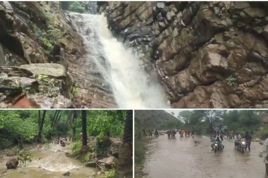 VIDEO: पांडुपोल में बारिश के बाद, वर्षों से सूखे पड़े झरने फिर बहने लगे