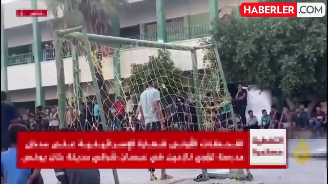 Futbol oynadıkları sırada vurmuşlar! İsrail'in okul saldırısına ilişkin görüntüler ortaya çıktı