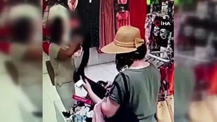 Bakıp beğendiği fantezi kıyafetini çaldı