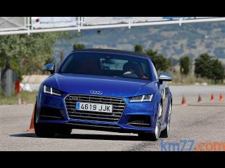 Audi TTS Roadster 2015. Maniobra de esquiva (moose test) y eslalon | km77.com