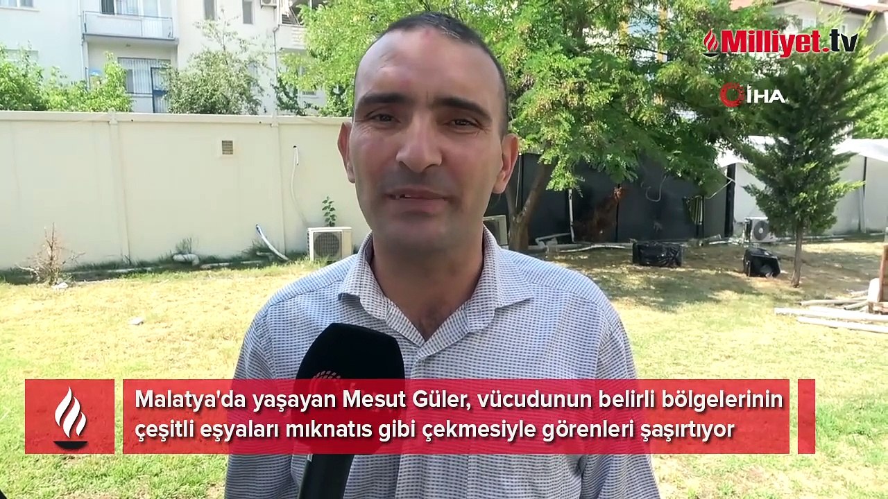Malatyalı 'mıknatıs adam' etrafında ne varsa çekiyor