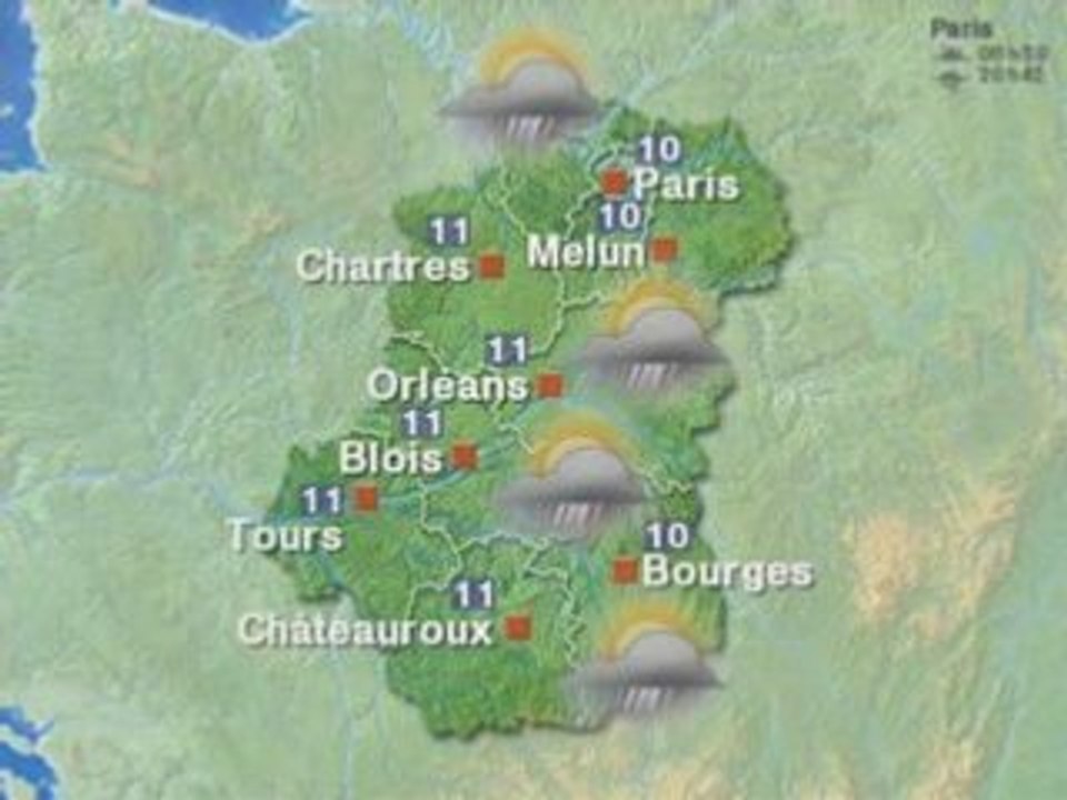 Météo du mercredi 16 avril 2008