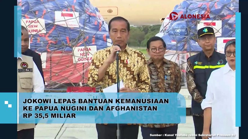 Jokowi Lepas Bantuan Kemanusiaan ke Papua Nugini dan Afghanistan Rp35,5 Miliar