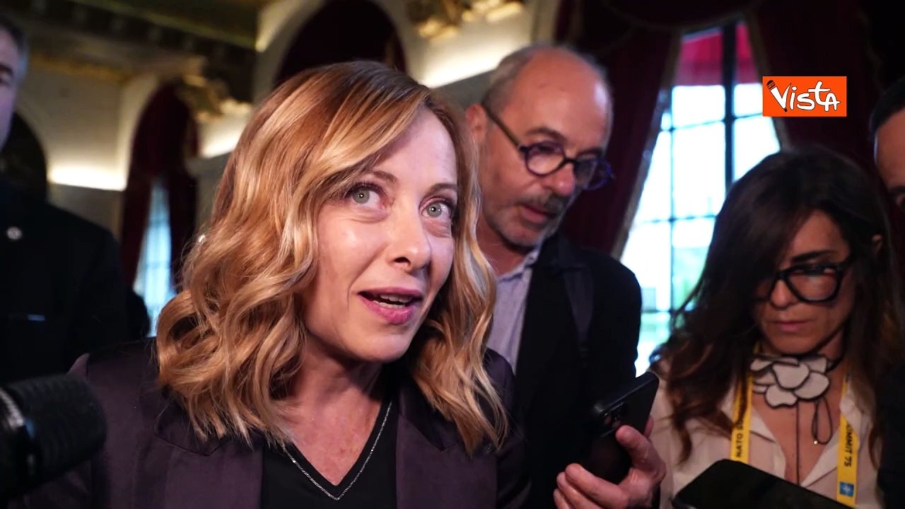 Meloni al vertice Nato: "Su 2% Pil manterremo impegni con tempi e nostre possibilit?"