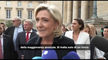 Francia, Le Pen: "L'arrivo di RN al potere è solo rinviato"