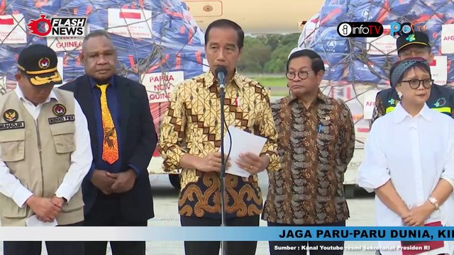 JOKOWI LEPAS BANTUAN KEMANUSIAAN KE PAPUA NUGINI DAN AFGHANISTAN RP 35,5 MILIAR