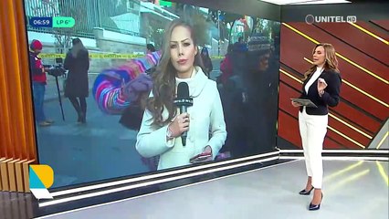 Acordonamiento y un contingente policial resguarda inmediaciones del Tribunal Supremo Electoral