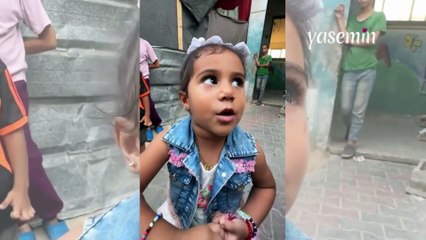 Babası İsrail tarafından şehit edilen minik kızdan yürek yakan sözler! "Onu öldüren drone..."