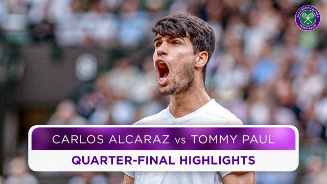 Carlos Alcaraz vs Tommy Paul (5-7, 6-4, 6-2, 6-2) | Wimbledon 2024 | Cuartos de final