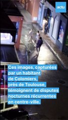 Près de Toulouse, un riverain filme de violentes altercations