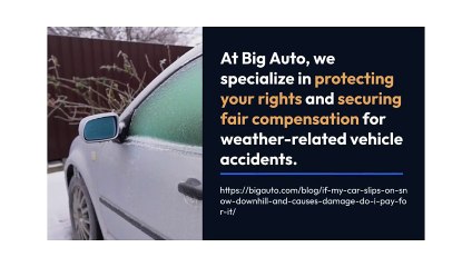 Weather Related vehicle accident Causes Damage