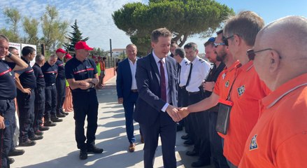 Dispositif secours côtier, prise de parole du préfet de l'Hérault