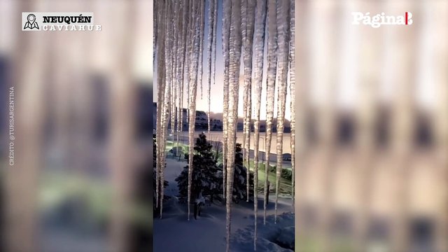 Neuquén: Amanecer congelado en Caviahue