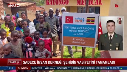 Sadece İnsan Derneği şehidin vasiyetini tamamladı
