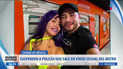 Suspenden a policía que salió en el video sexual de Luna Bella en el Metro CDMX