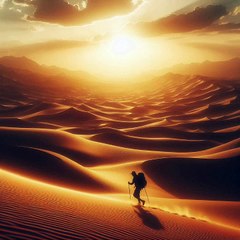 "Desert Dunes: The Journey of Perseverance"