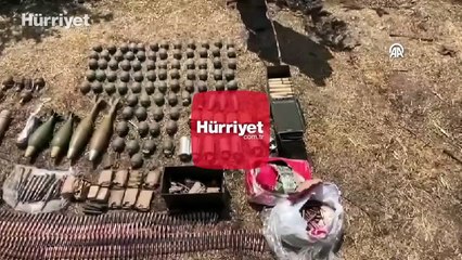 Irak'ın kuzeyinde çok sayıda silah, mühimmat ve teçhizat ele geçirildi