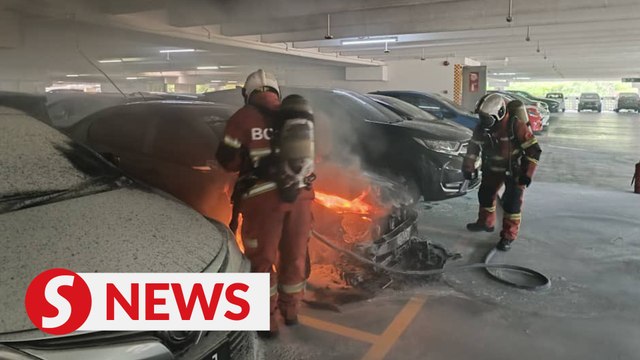 Fire at Gombak LRT carpark destroys three cars